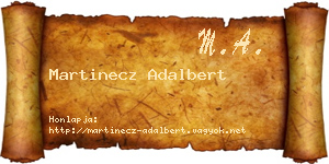 Martinecz Adalbert névjegykártya